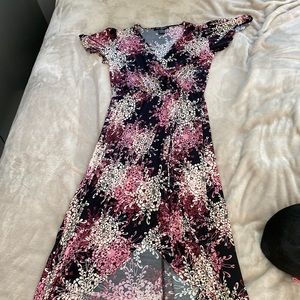 Petite polyester slit dress